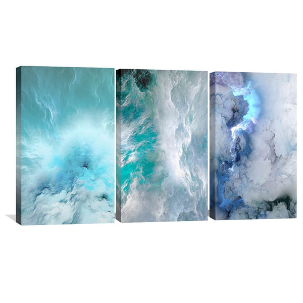 Cloudy Wave Canvas Art Clock Canvas