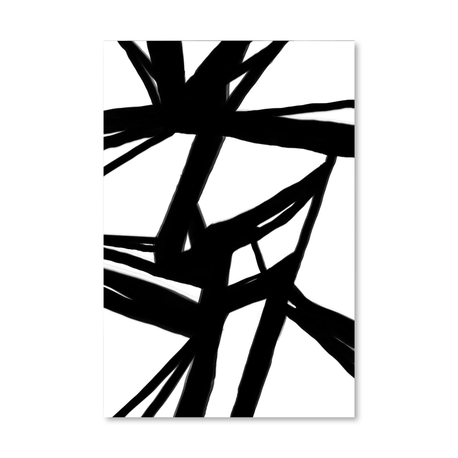Coal Lines Canvas Art Clock Canvas