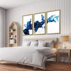 Cobalt Splash Canvas Art Clock Canvas