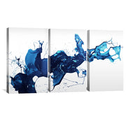 Cobalt Splash Canvas – ClockCanvas