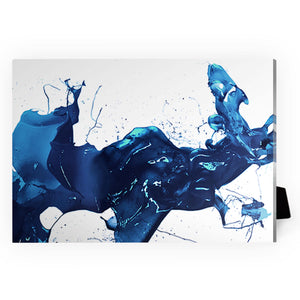 Cobalt Splash Desktop Canvas Desktop Canvas 18 x 13cm Clock Canvas