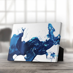 Cobalt Splash Desktop Canvas Desktop Canvas 25 x 20cm Clock Canvas