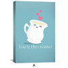 Coffee and Cream Love Canvas Art Clock Canvas