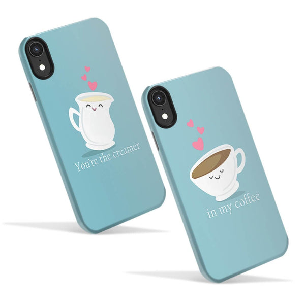 Coffee and Cream Love Phone Case Phone Case Clock Canvas