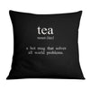 Coffee and Tea B Cushion Cushion 45 x 45cm Clock Canvas