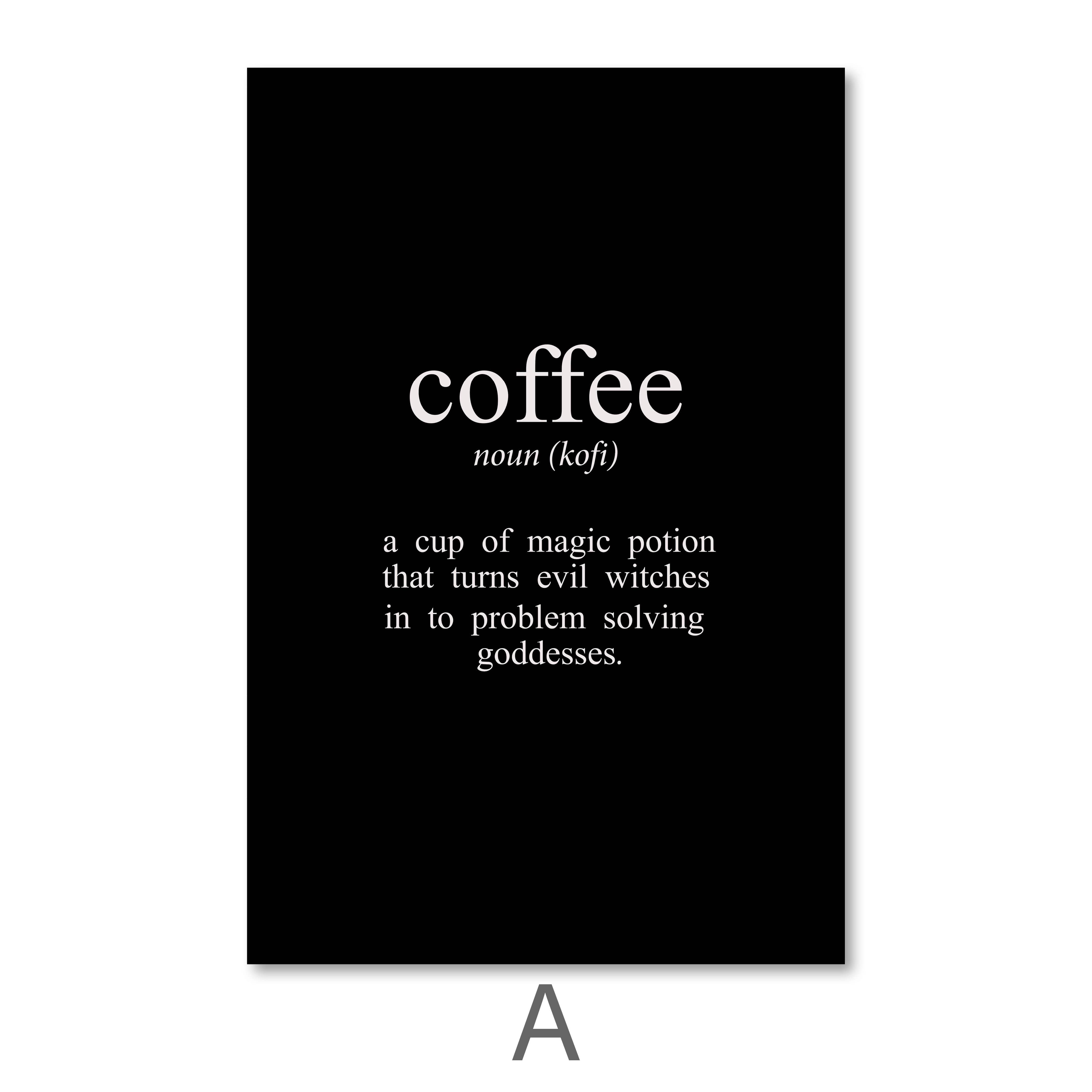 Coffee and Tea Canvas Art A / 40 x 50cm / No Board - Canvas Print Only Clock Canvas