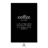 Coffee and Tea Canvas Art A / 40 x 50cm / No Board - Canvas Print Only Clock Canvas