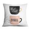 Coffee Cups A Cushion Cushion 45 x 45cm Clock Canvas