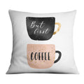 Coffee Cups A Cushion Cushion 45 x 45cm Clock Canvas