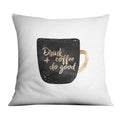 Coffee Cups B Cushion Cushion 45 x 45cm Clock Canvas
