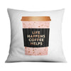 Coffee Cups C Cushion Cushion 45 x 45cm Clock Canvas