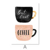 Coffee Cups Canvas Art A / 30 x 45cm / Unframed Canvas Print Clock Canvas