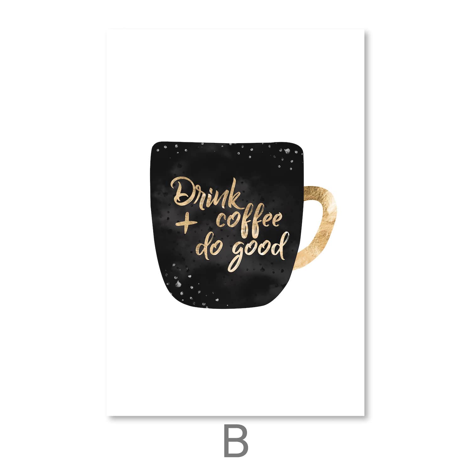 Coffee Cups Canvas Art B / 30 x 45cm / Unframed Canvas Print Clock Canvas