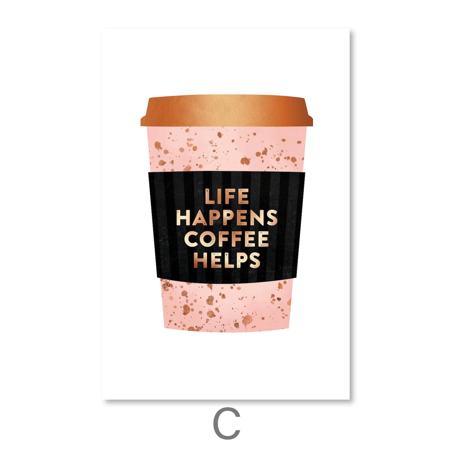 Coffee Cups Canvas Art C / 30 x 45cm / Unframed Canvas Print Clock Canvas