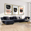 Coffee Cups Canvas Art Clock Canvas