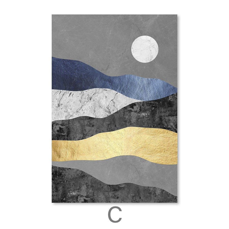 Collage Landscape Canvas Art C / 30 x 45cm / Unframed Canvas Print Clock Canvas