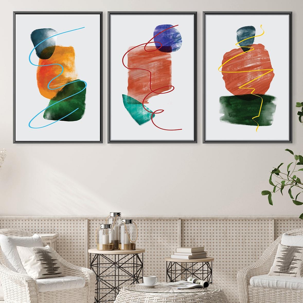Color Collage Canvas Art Clock Canvas