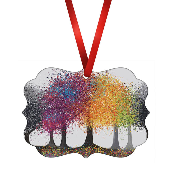 Color in the Grey Forest Ornament Christmas Ornament Victorian 10.8 x 8cm Clock Canvas