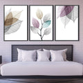 Color Splash Leaf Canvas Art Clock Canvas