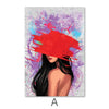 Color Splash Woman Canvas Art A / 40 x 50cm / No Board - Canvas Print Only Clock Canvas