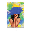 Color Splash Woman Canvas Art B / 40 x 50cm / No Board - Canvas Print Only Clock Canvas