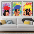 Color Splash Woman Canvas Art Clock Canvas