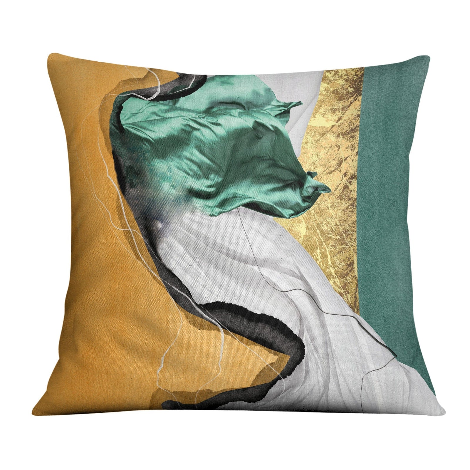 Color Wave A Cushion Cushion Cushion Square Clock Canvas