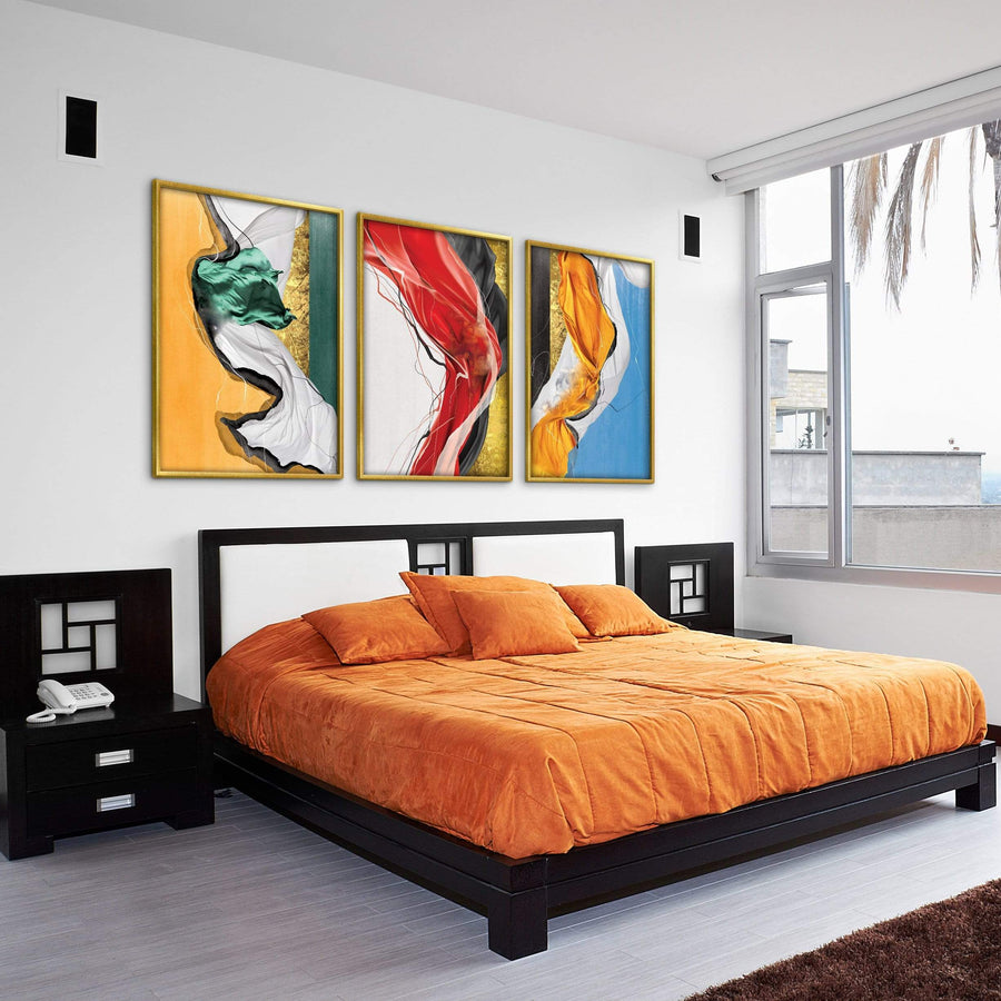 Color Wave Canvas Art Clock Canvas