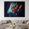 Colored Flower Canvas Art Clock Canvas