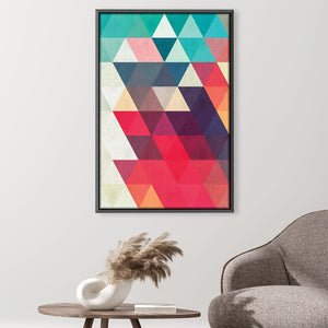 Colored Triangles 1 Canvas Art 30 x 45cm / Unframed Canvas Print Clock Canvas