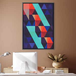 Colored Triangles 2 Canvas Art 30 x 45cm / Unframed Canvas Print Clock Canvas