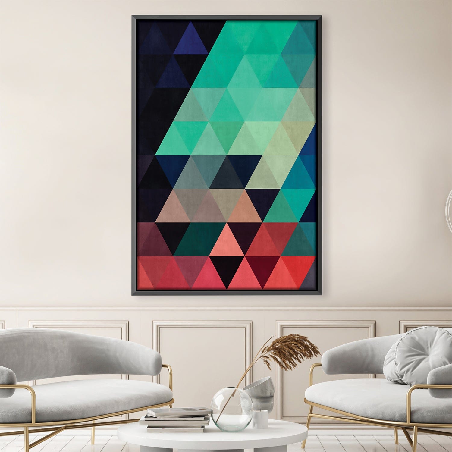Colored Triangles 4 Canvas 12 x 18in / Canvas product thumbnail