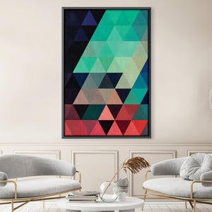 Colored Triangles 4 Canvas Art 30 x 45cm / Unframed Canvas Print Clock Canvas