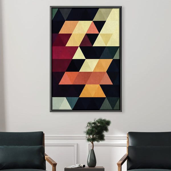 Colored Triangles 5 Canvas Art 30 x 45cm / Unframed Canvas Print Clock Canvas
