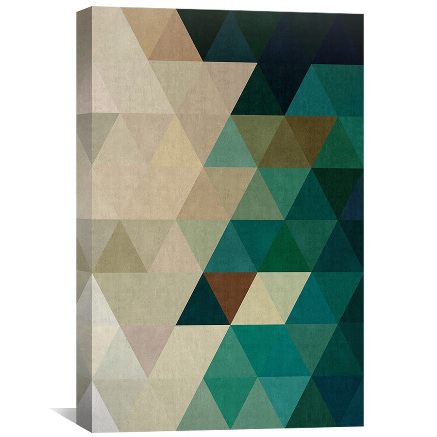 Colored Triangles 6 Canvas Art Clock Canvas