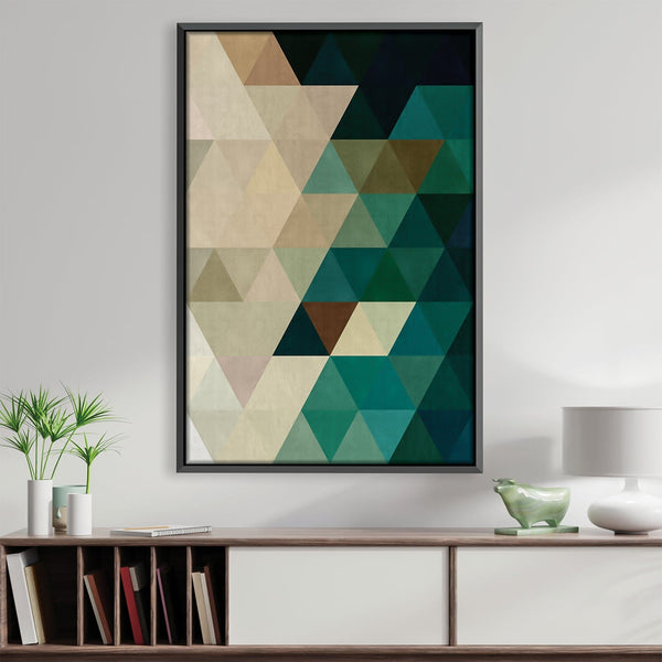 Colored Triangles 6 Canvas Art 30 x 45cm / Unframed Canvas Print Clock Canvas