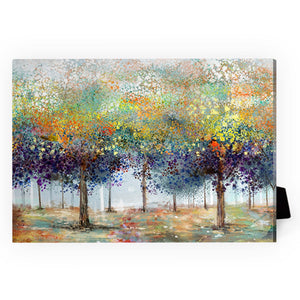 Colorful Forestry Desktop Canvas Desktop Canvas 18 x 13cm Clock Canvas
