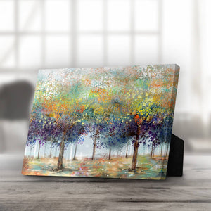 Colorful Forestry Desktop Canvas Desktop Canvas 25 x 20cm Clock Canvas