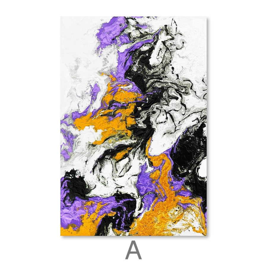 Colorful Smoke Canvas Art A / 30 x 45cm / Unframed Canvas Print Clock Canvas