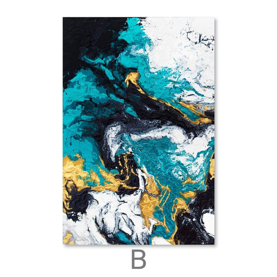 Colorful Smoke Canvas Art B / 30 x 45cm / Unframed Canvas Print Clock Canvas