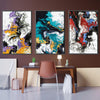 Colorful Smoke Canvas Art Clock Canvas