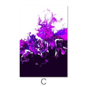 Colorful Wave Canvas Art C / 30 x 45cm / Unframed Canvas Print Clock Canvas