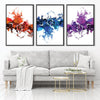 Colorful White Wave Canvas Art Clock Canvas