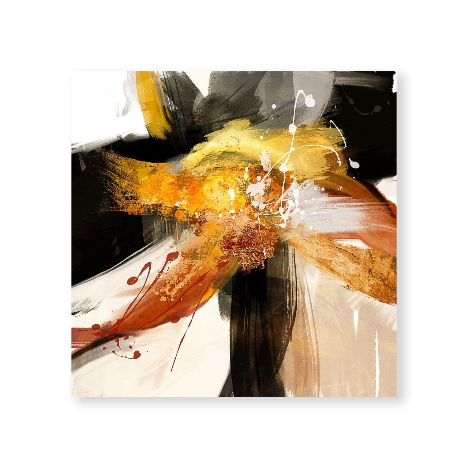 Combust of Color Canvas Art Clock Canvas