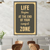 Comfort Zone Canvas Art Clock Canvas
