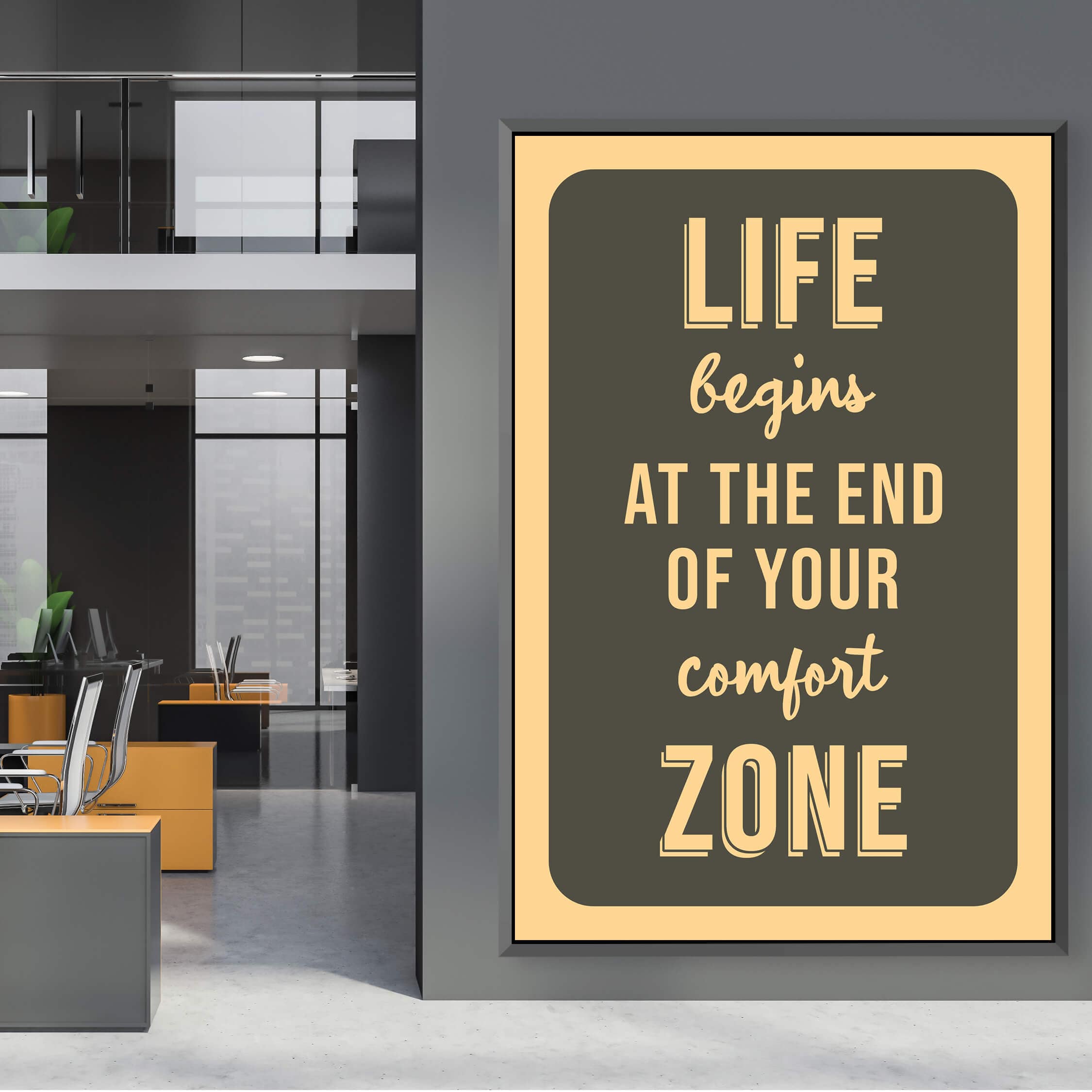 Comfort Zone Clock Canvas