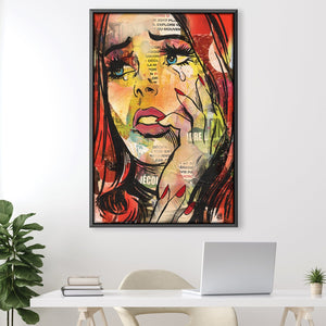 Comic Woman 2 Canvas Art 30 x 45cm / Unframed Canvas Print Clock Canvas