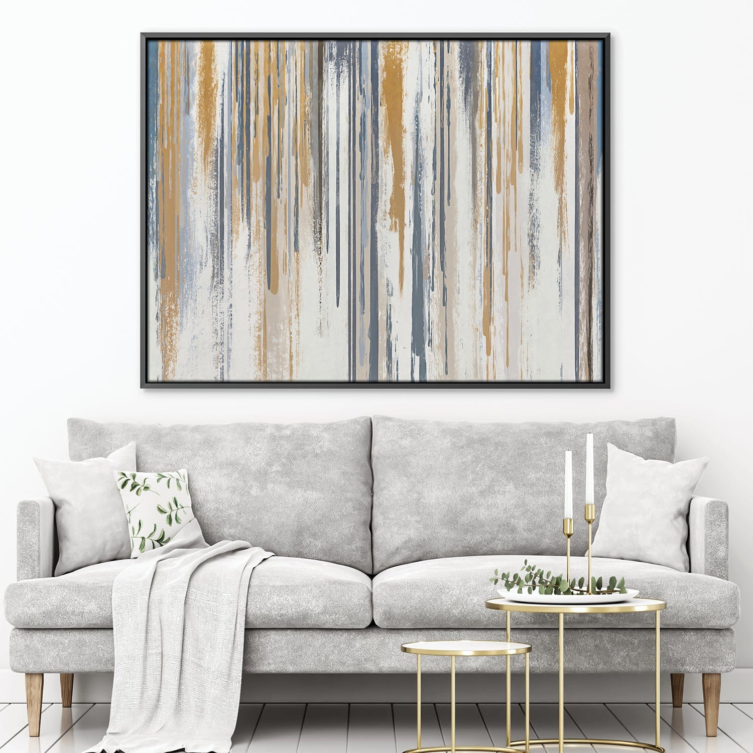 Complimentary Abstract Canvas Art Clock Canvas