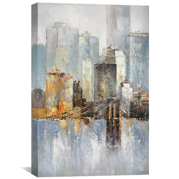 Concrete Beauty Oil Painting Oil Clock Canvas