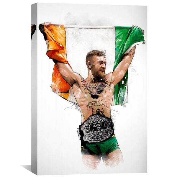Conor and the Flag Canvas Art Clock Canvas